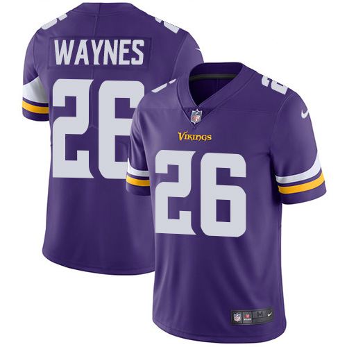 Minnesota Vikings #26 Limited Trae Waynes Purple Nike NFL Home Men Jersey Vapor Untouchable